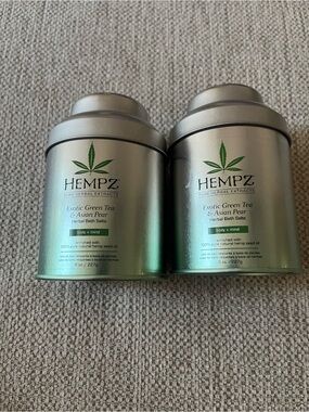 X2 HEMPZ Pure Herbal Extracts Exotic Green Tea & Asian Pear Bath Salt